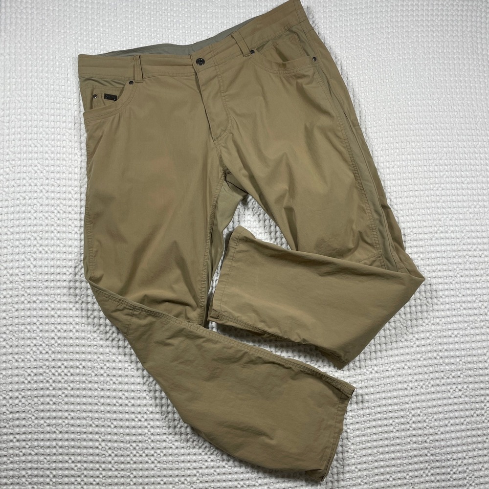 Kuhl Radikl Pants Mens 38x32 Khaki Tan Hiking Outdoor Stretch Hybrid